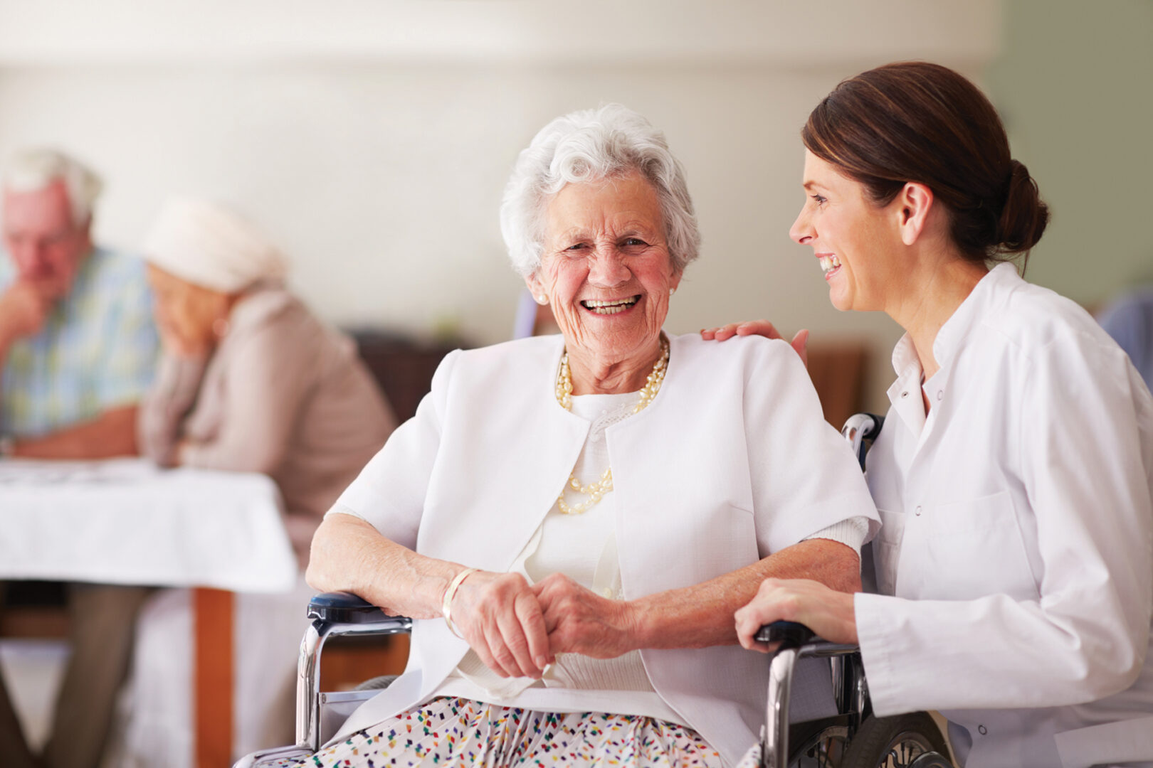 Smiling senior woman at Senior Living Community